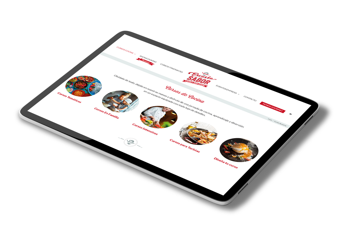 diseño web escuela de sabor