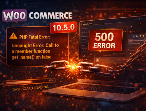 WooCommerce 10.5.0 y el bug que te puede romper el panel de administración